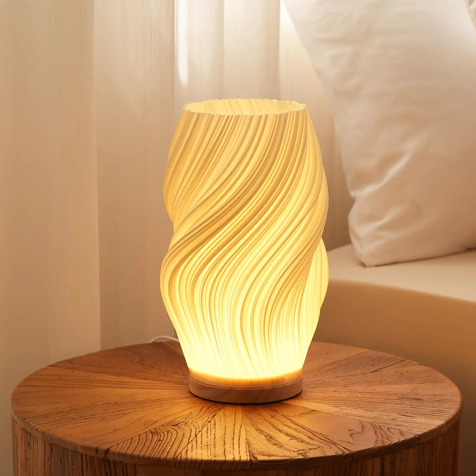 3D Desk Lamp Pleated Bedroom Bedside Lamp 3 Levels Dimmable Desk Lights LED Night Light Coffee Shop Card Seat Atmosphere Lamp